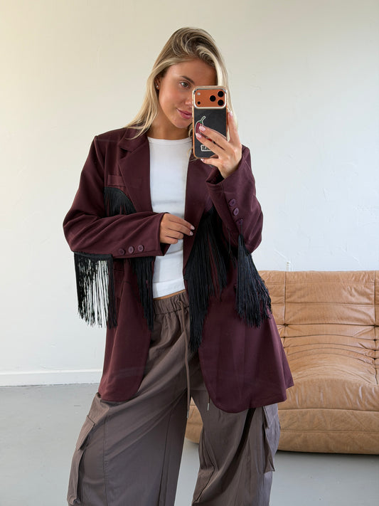 Demi Fringe blazer
