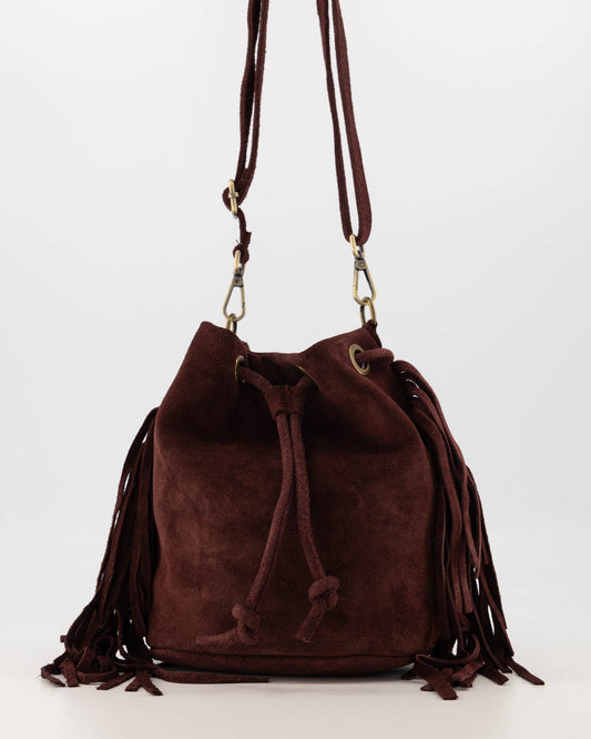 Hazel Suède Fringe Tas