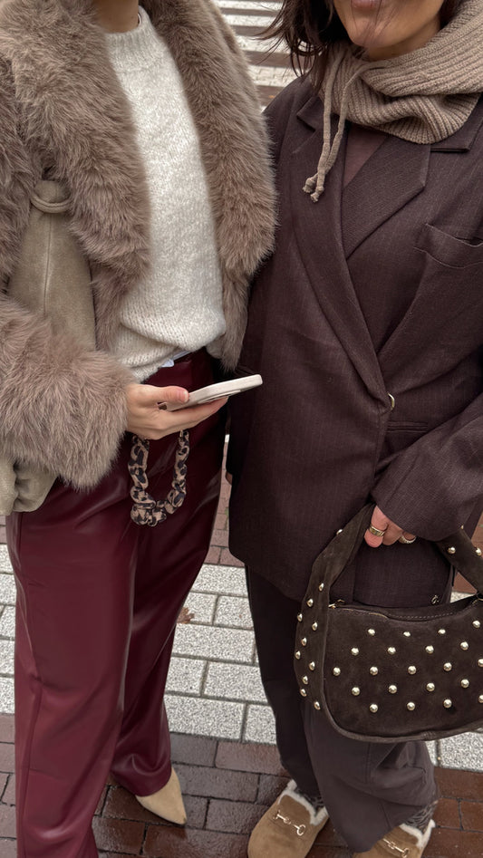 Loa faux fur jasje bruin