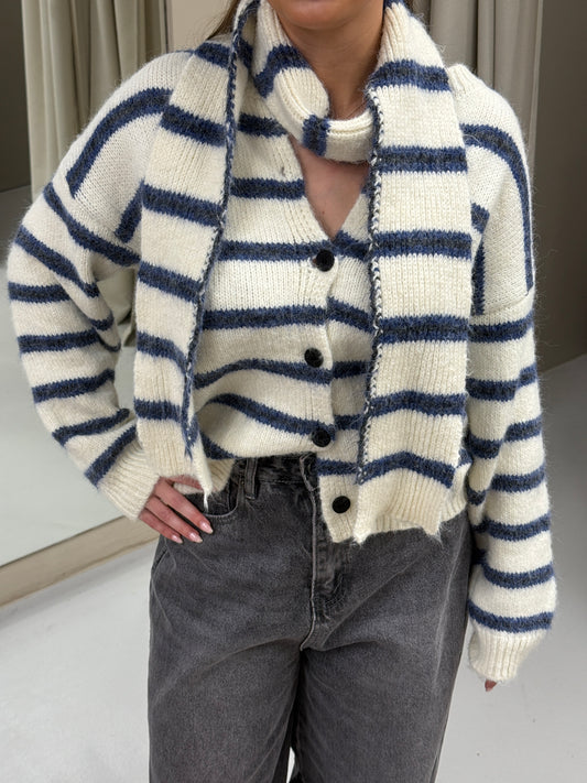 Novi Stripe vest + Sjaal