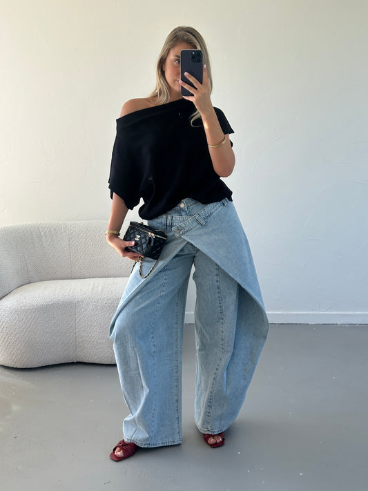 Wrap over jeans