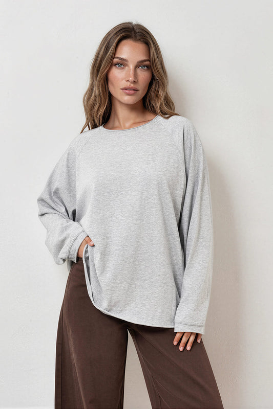 Lucie oversized T-Shirt Grijs gemêleerd