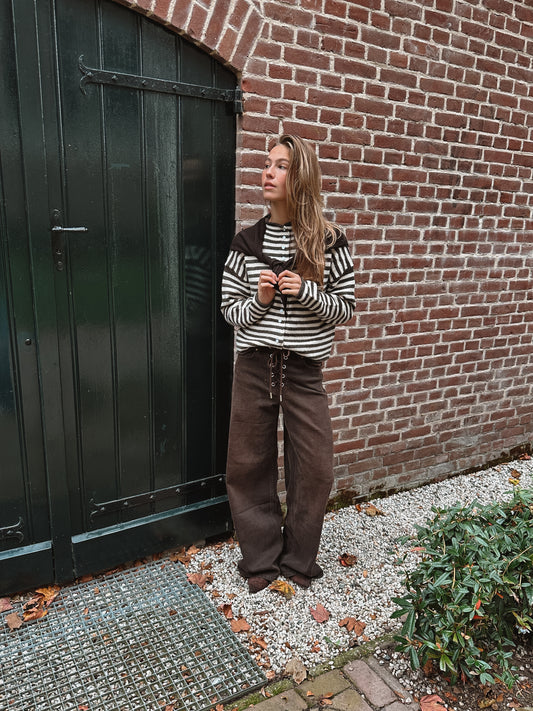 Jacky veter straight leg jeans bruin