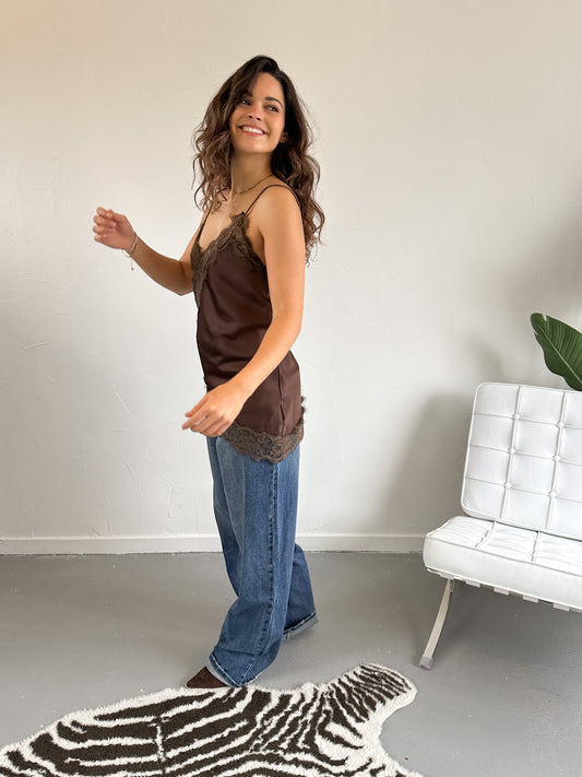 Annelot lace top bruin