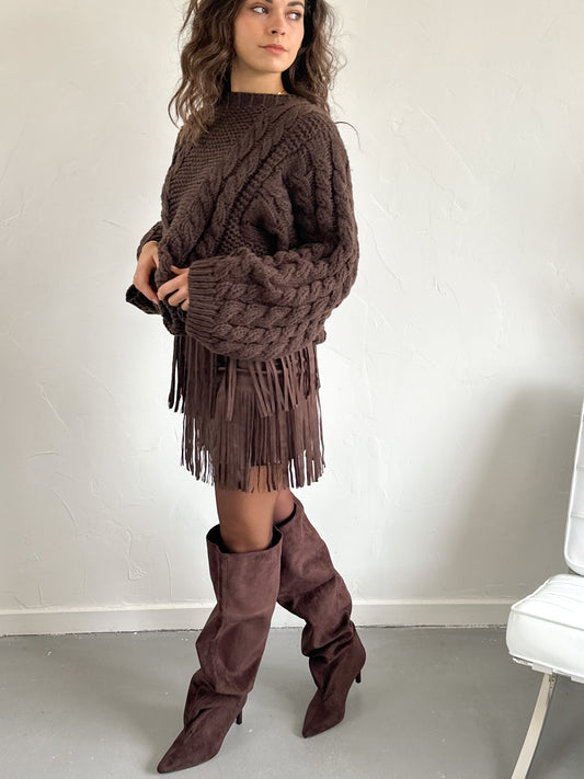 Alexandra hoge laarzen bruin