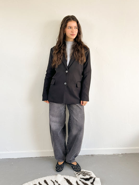 Amber oversized blazer zwart