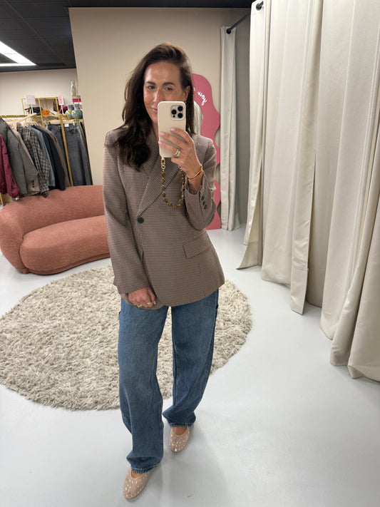 Ruit Blazer burgundy