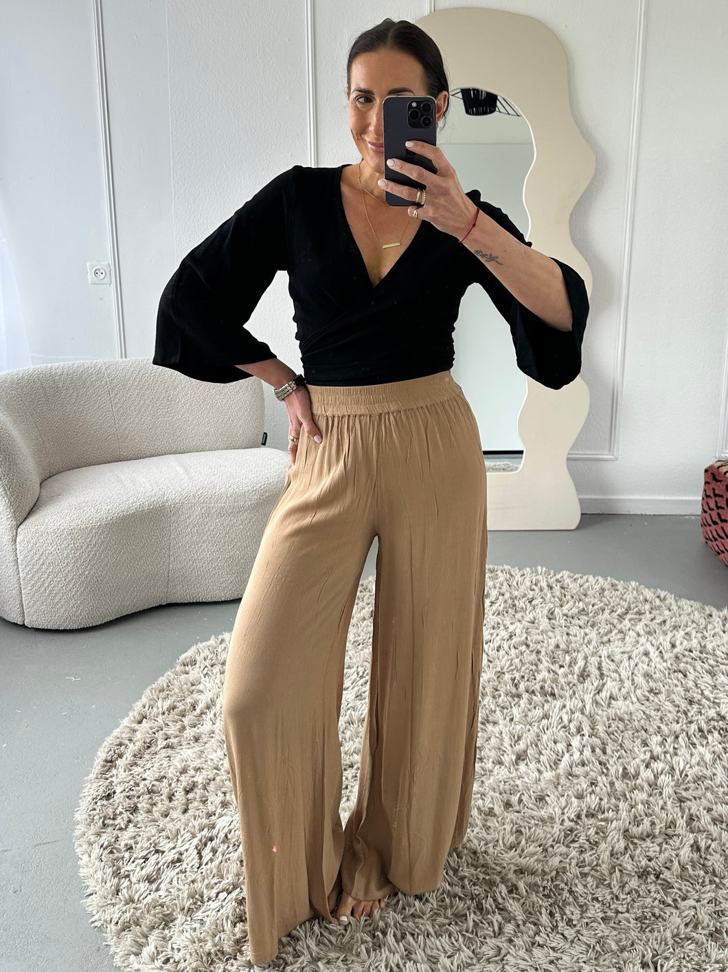 Berawa Wrap Top Zwart