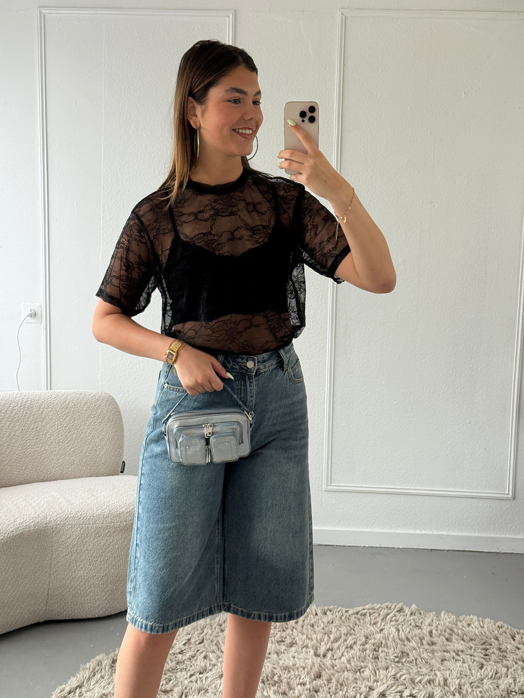 ByHan Mesh Shirt Zwart