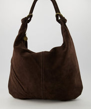 Afbeelding in Gallery-weergave laden, Esmee - Suede - Schoudertas - Donkerbruin
