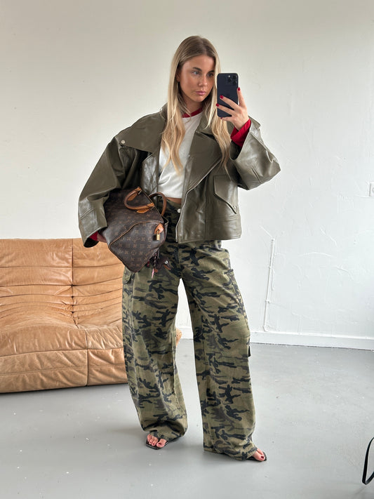 Maythe Leather Look Biker Jacket