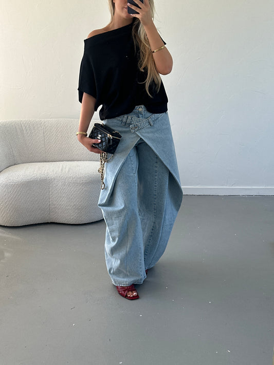 Wrap over jeans
