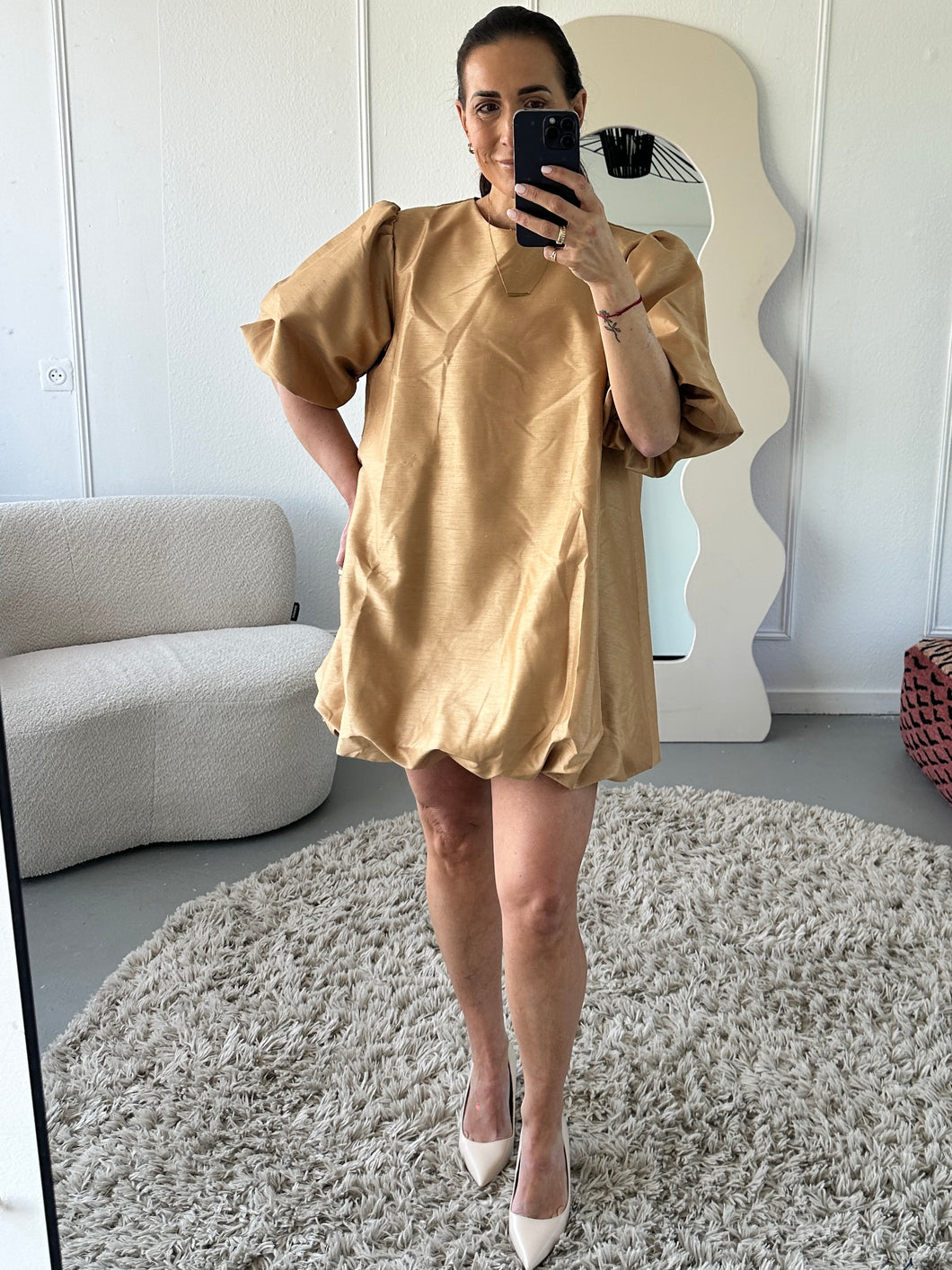 ByHan Ballon Dress Camel