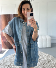 Afbeelding in Gallery-weergave laden, ByHan oversized Denim Gilet
