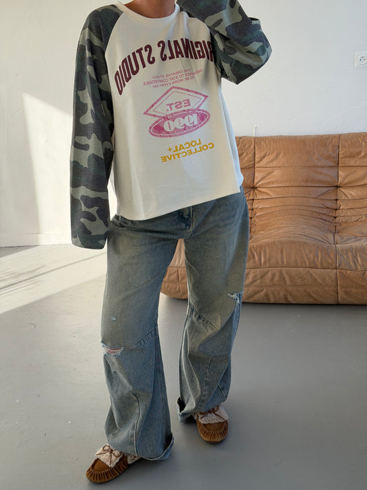 Fay longsleeve Army Roze