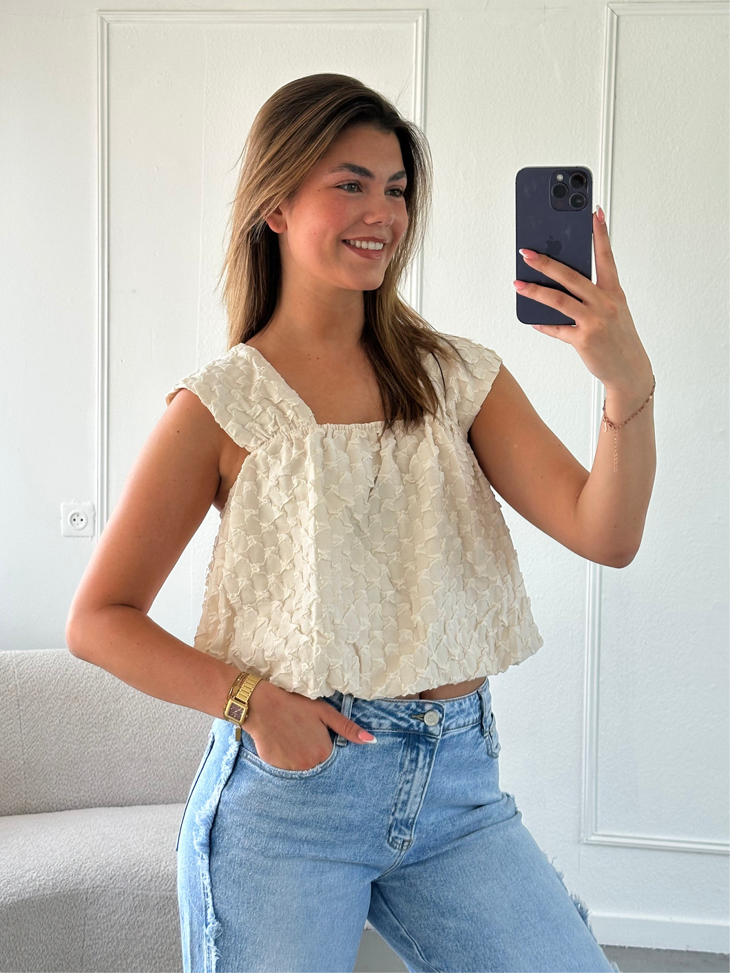 Beige Top