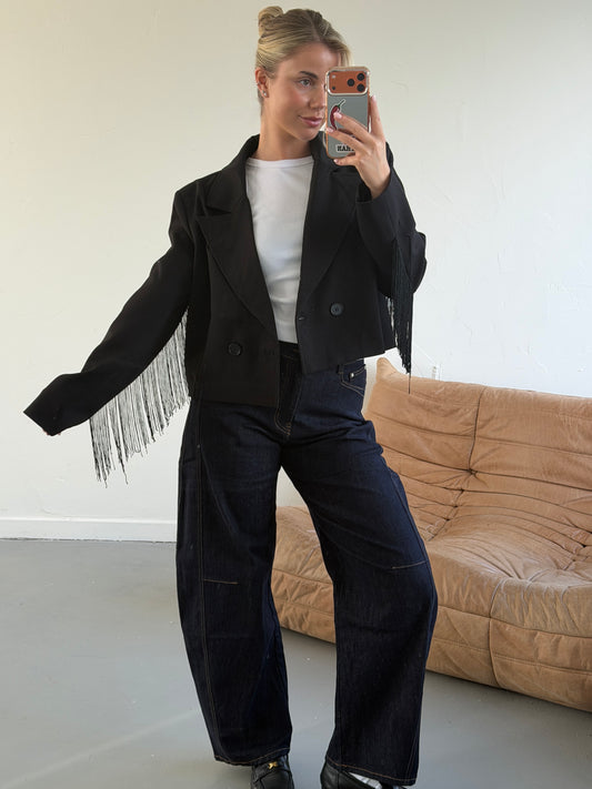 Senna Fringe blazer Cropped