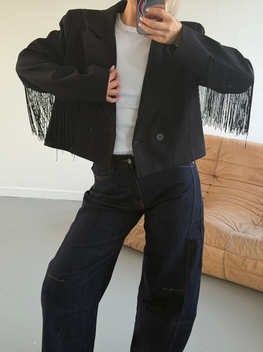 Senna Fringe blazer Cropped