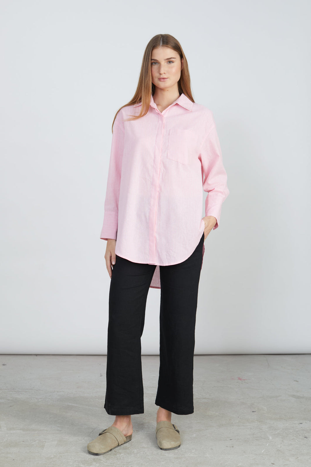ByHan Stripe Blouse Roze