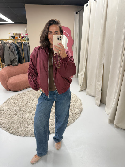 Amber bomber jas Burgundy