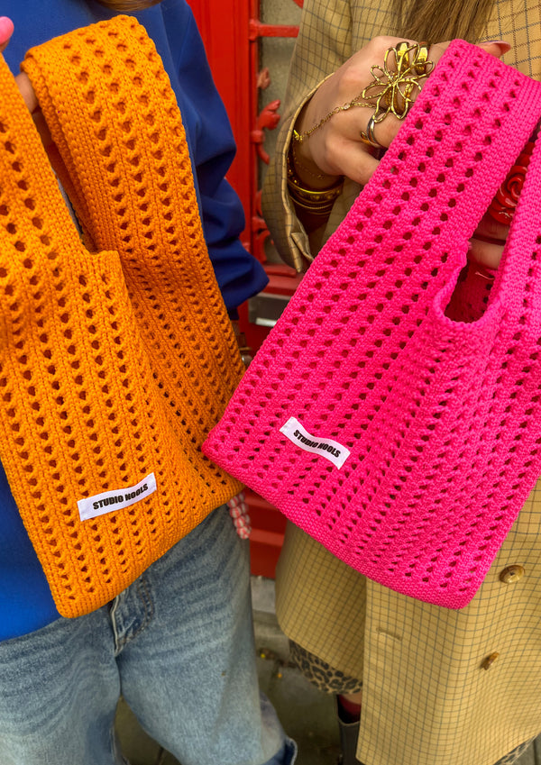 Studio Nools Handbag Pink Gehaakt