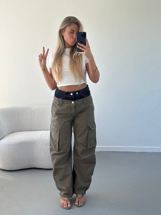 Double waist jeans