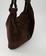 Afbeelding in Gallery-weergave laden, Esmee - Suede - Schoudertas - Donkerbruin
