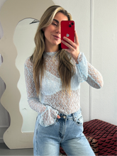 Afbeelding in Gallery-weergave laden, ByHan Mesh top Lichtblauw
