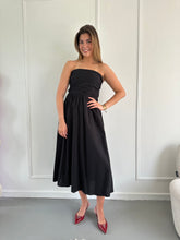 Afbeelding in Gallery-weergave laden, Zwarte Strapless Jurk
