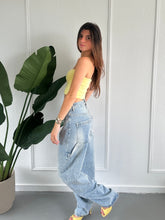 Afbeelding in Gallery-weergave laden, ByHan Balloon Loose Fit Glitter Jeans Blauw
