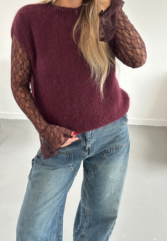 Bibi mesh top bruin