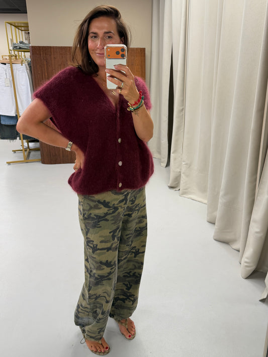 Sara Mohair spencer Bordeaux