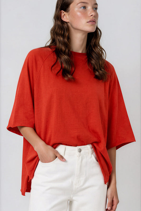 Lucie oversized T-Shirt Rood