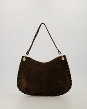 Afbeelding in Gallery-weergave laden, Casey - Suede - Schoudertas met studs - Donkerbruin
