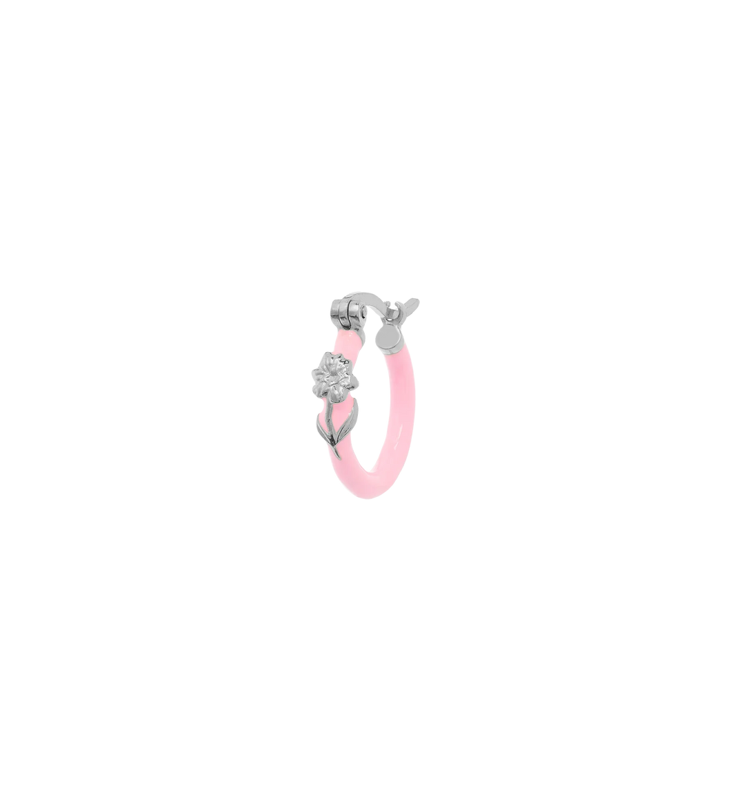Anna Nina Single Amour Briar Rose Hoop Earring Zilver