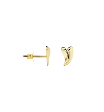 Afbeelding in Gallery-weergave laden, Anna Nina Single Groovy Heart Stud Earring Goud
