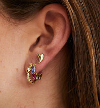 Afbeelding in Gallery-weergave laden, Anna Nina Single Groovy Heart Stud Earring Goud
