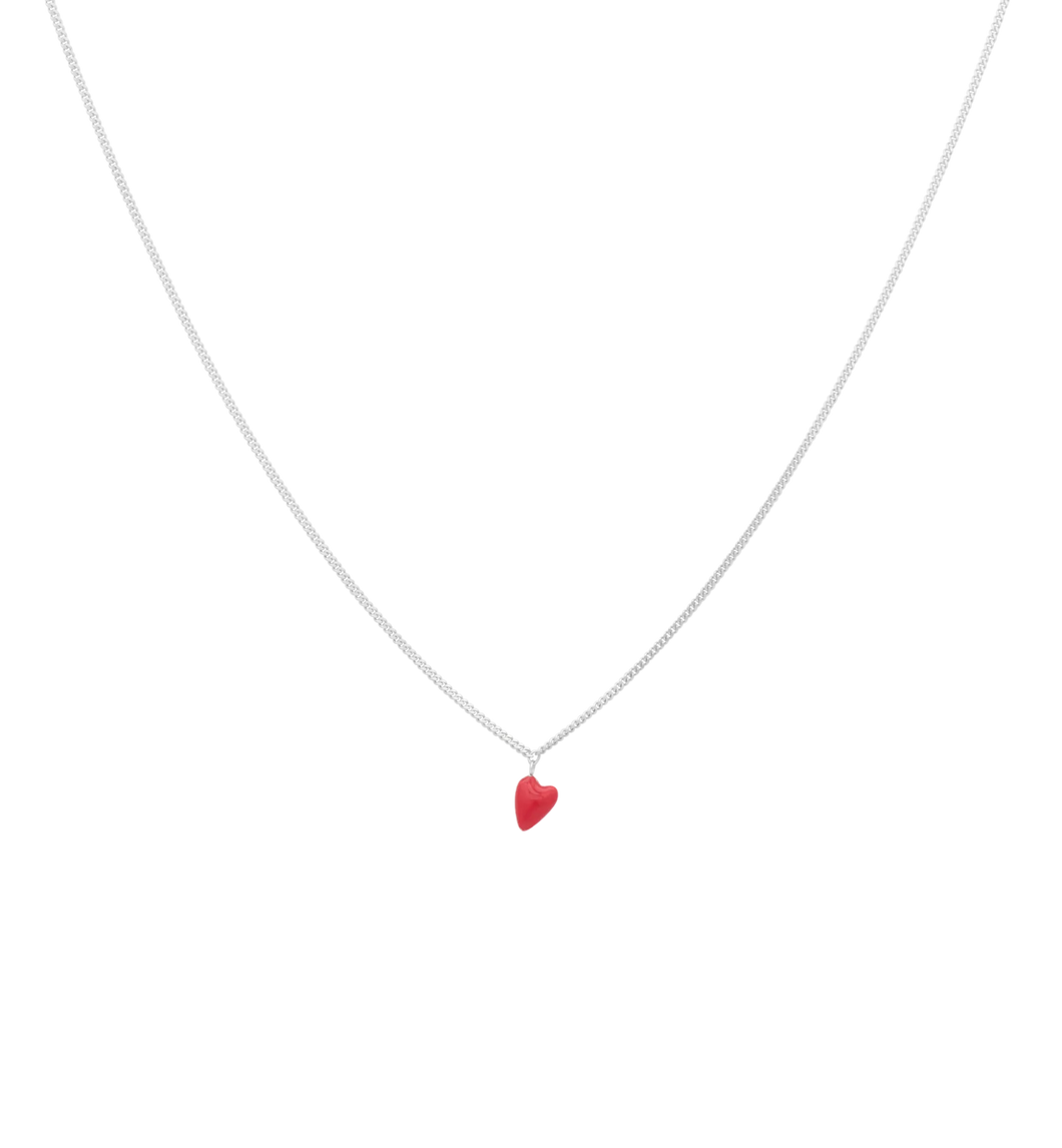 Anna Nina Heart Beat Necklace Zilver