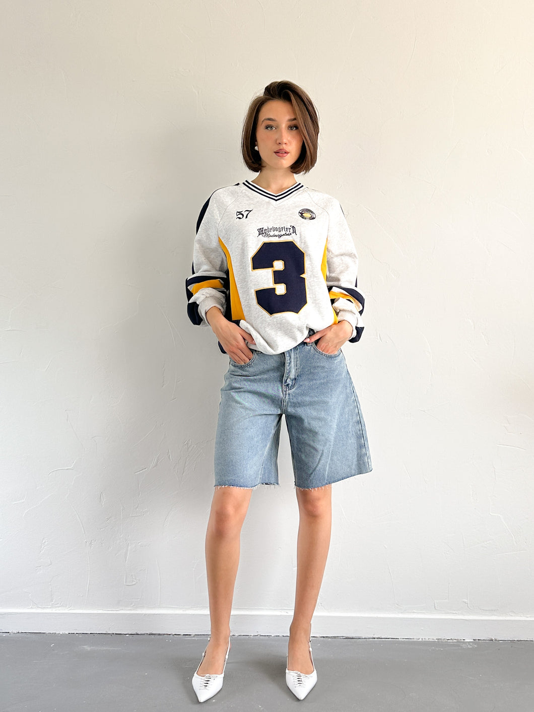 Quinty jersey trui grijs