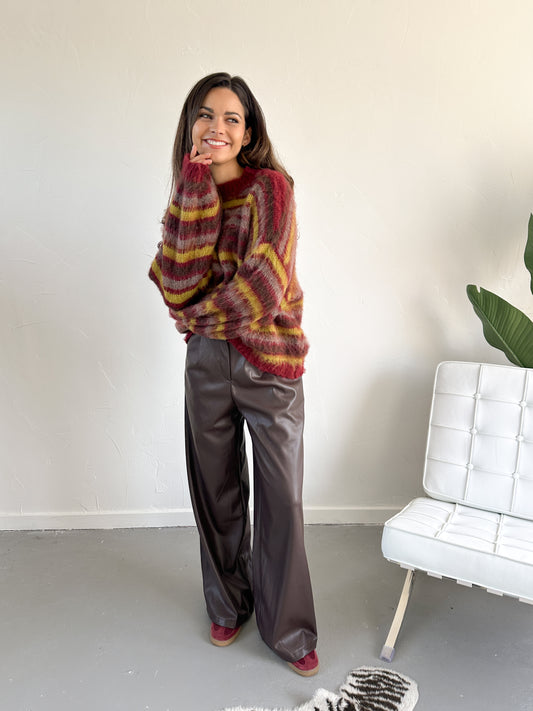 Claire wollen trui gestreept