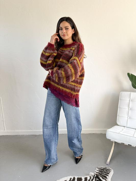 Macy balloon fit jeans blauw