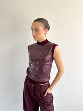 Afbeelding in Gallery-weergave laden, Sara glitter top burgundy

