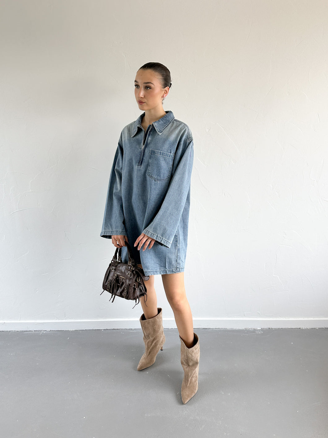 Mila denim jurk blauw