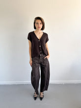 Afbeelding in Gallery-weergave laden, Olly gebreid gilet choco bruin
