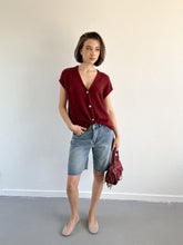 Afbeelding in Gallery-weergave laden, Olly gebreid gilet bordeaux rood
