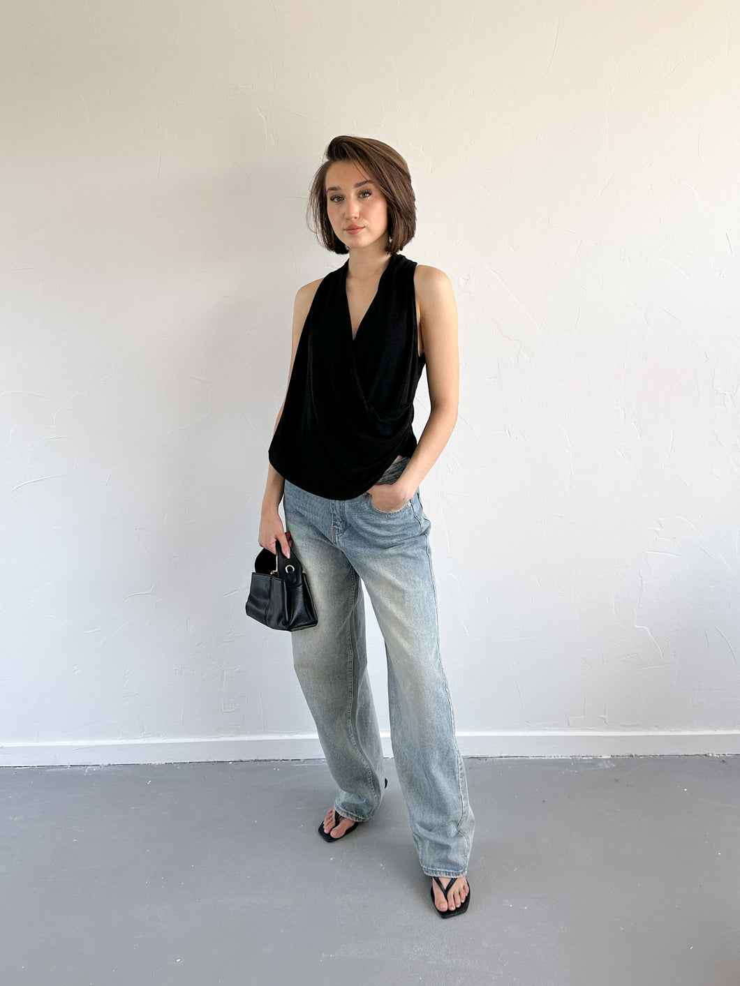 Judith glitter top zwart
