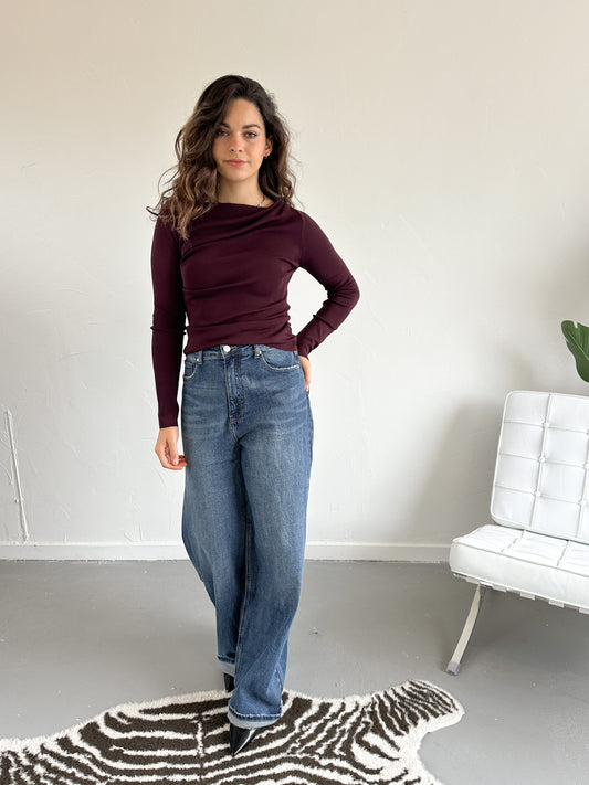 Lauren top bordeaux