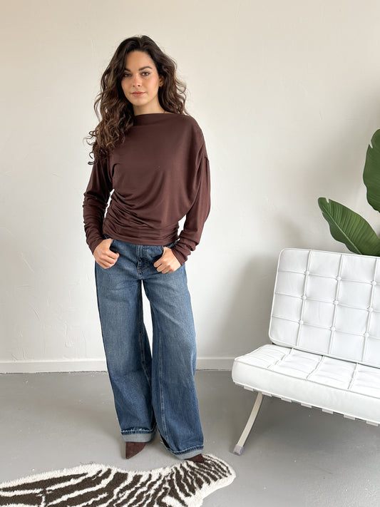 Loes top bruin