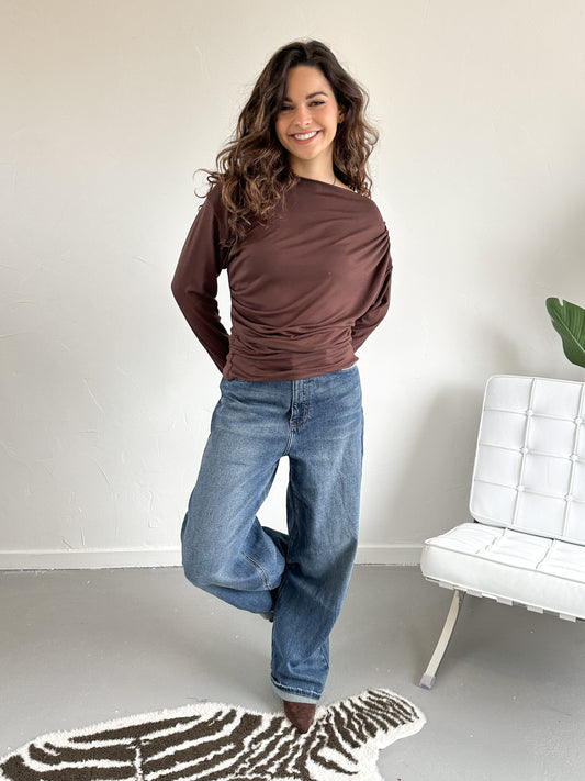 Loes top bruin