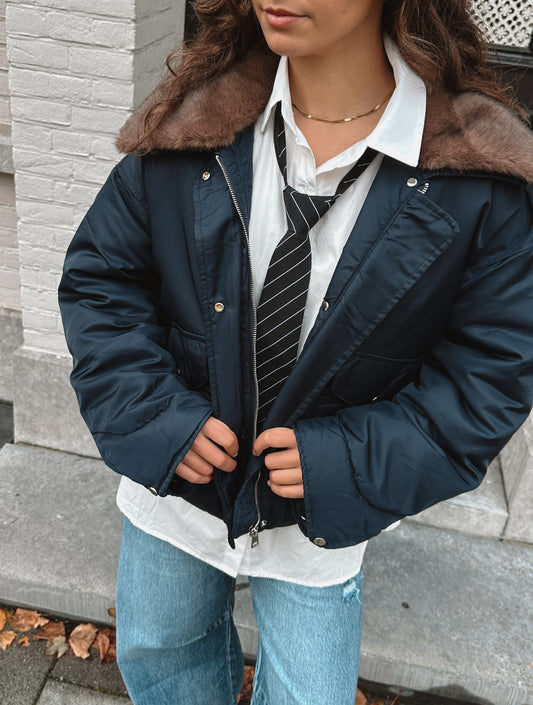 Ayleen jas donkerblauw